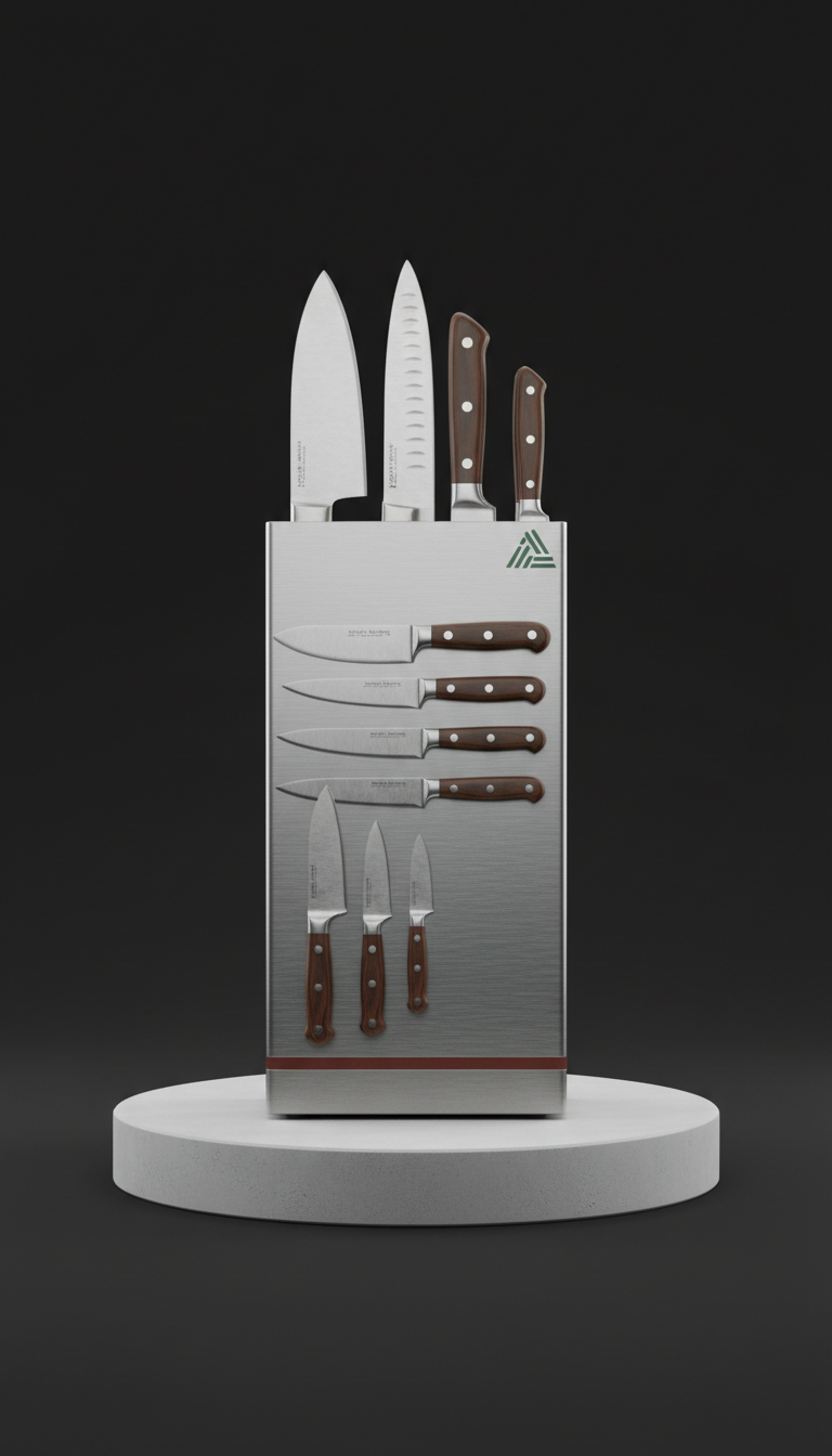 Brushed Steel Utensil Holder