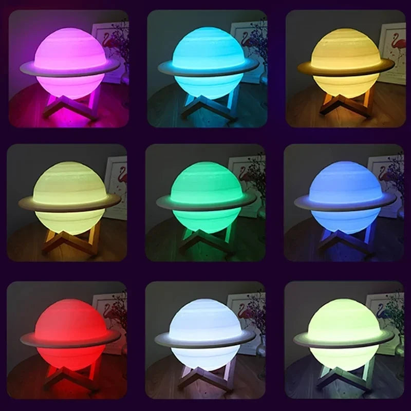 3D Saturn Night Light