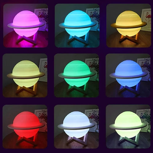 3D Saturn Night Light