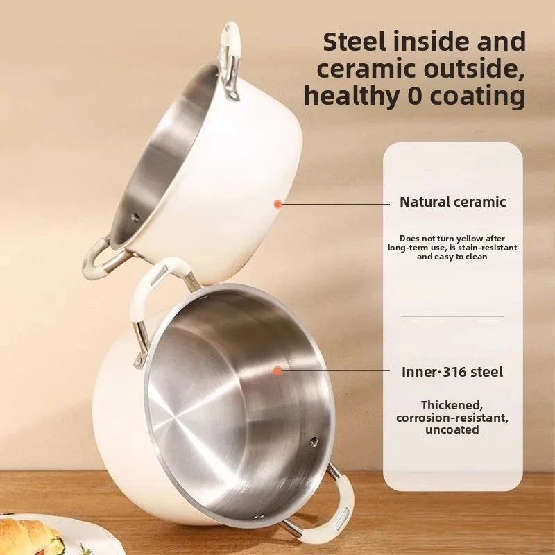 Stainless Steel Deep Soup Pot