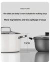 White Ceramic Stainless Soup Pot