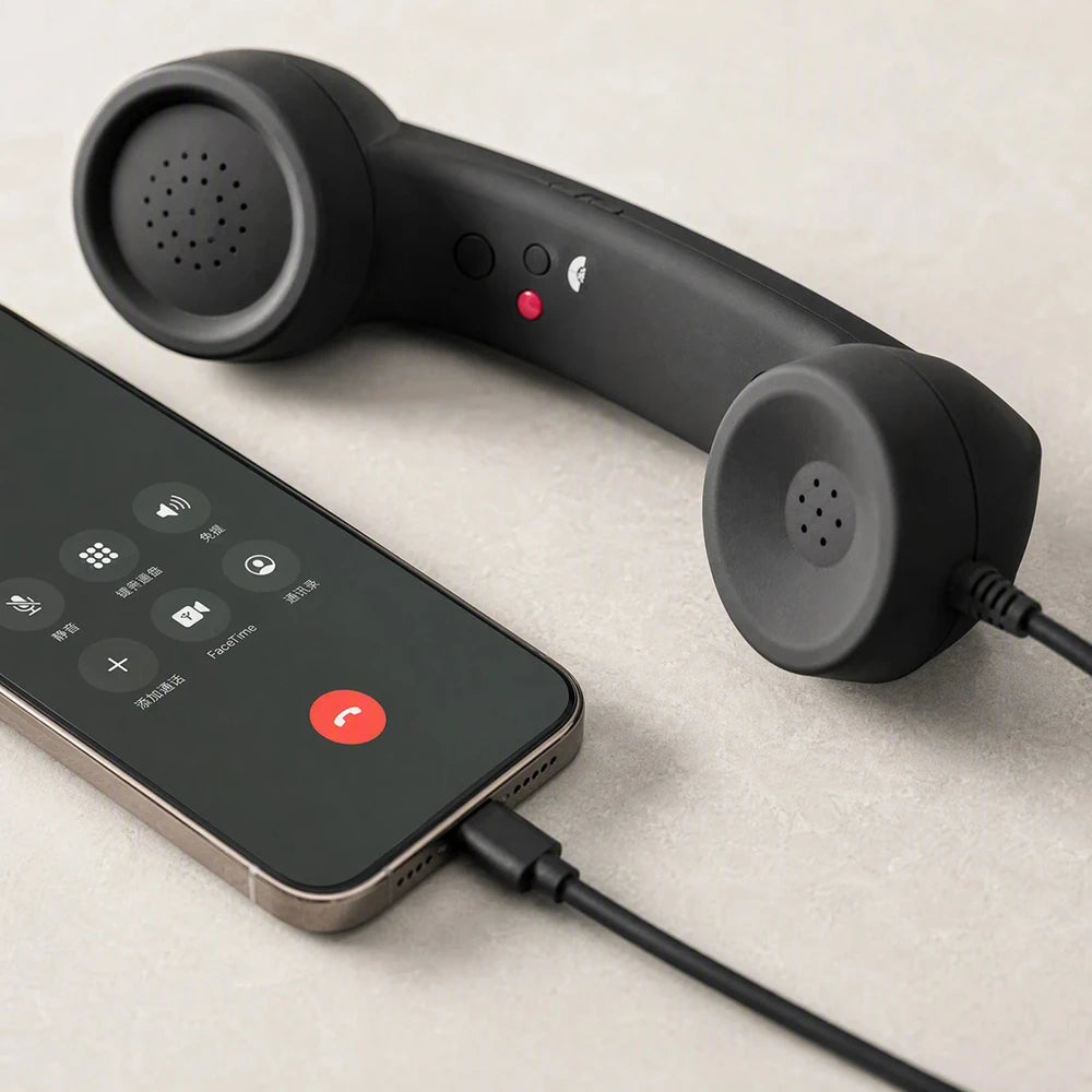 Retro Wired Telephone Handset