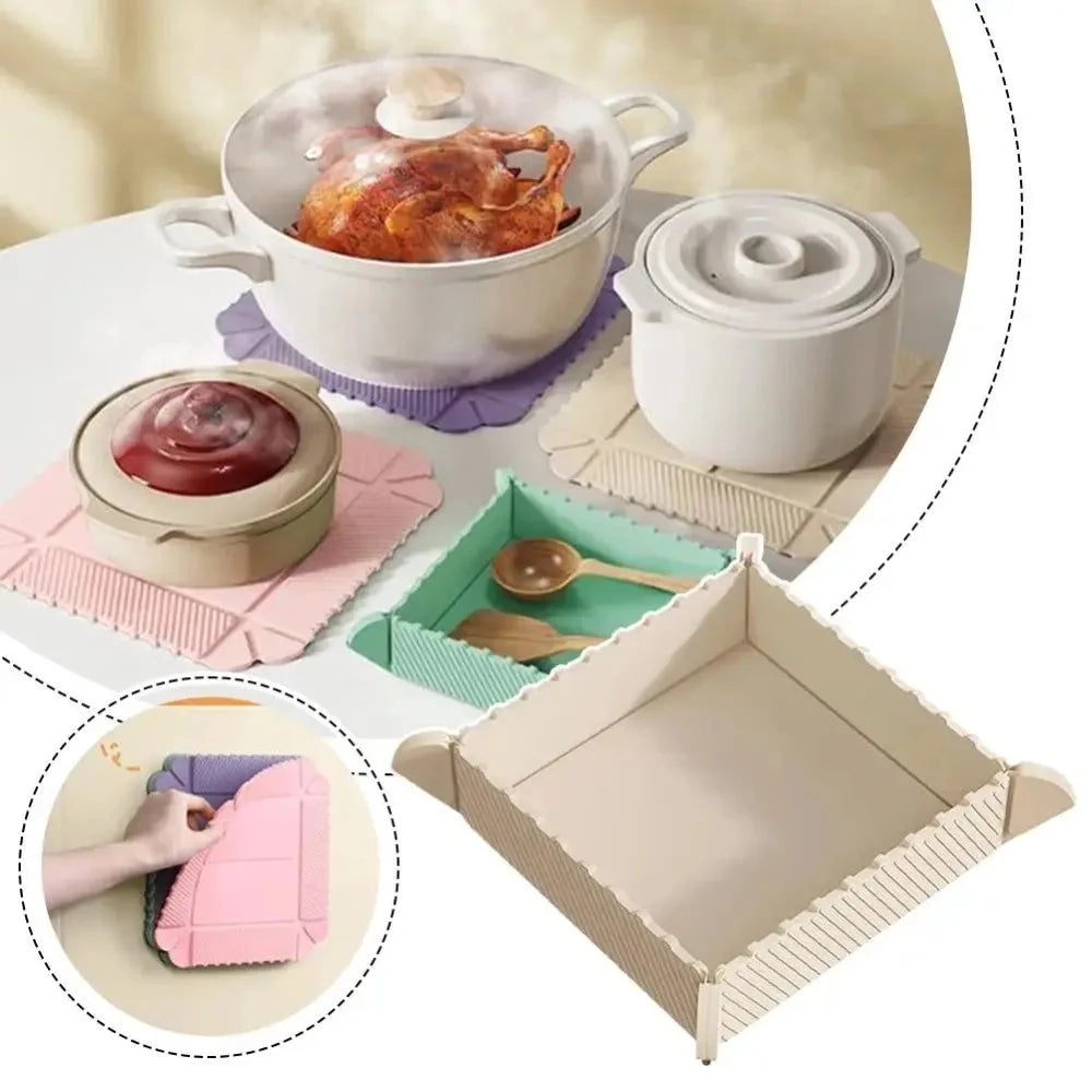 Foldable Magnetic Silicone Trivet