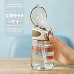 Transparent Leakproof Straw Water Bottle