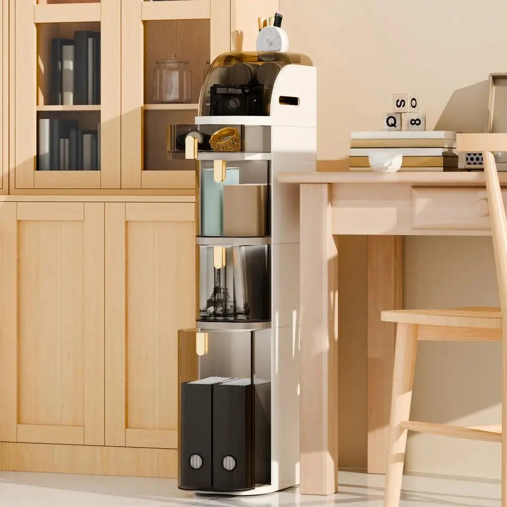 Narrow Rolling Bathroom Storage Cabinet