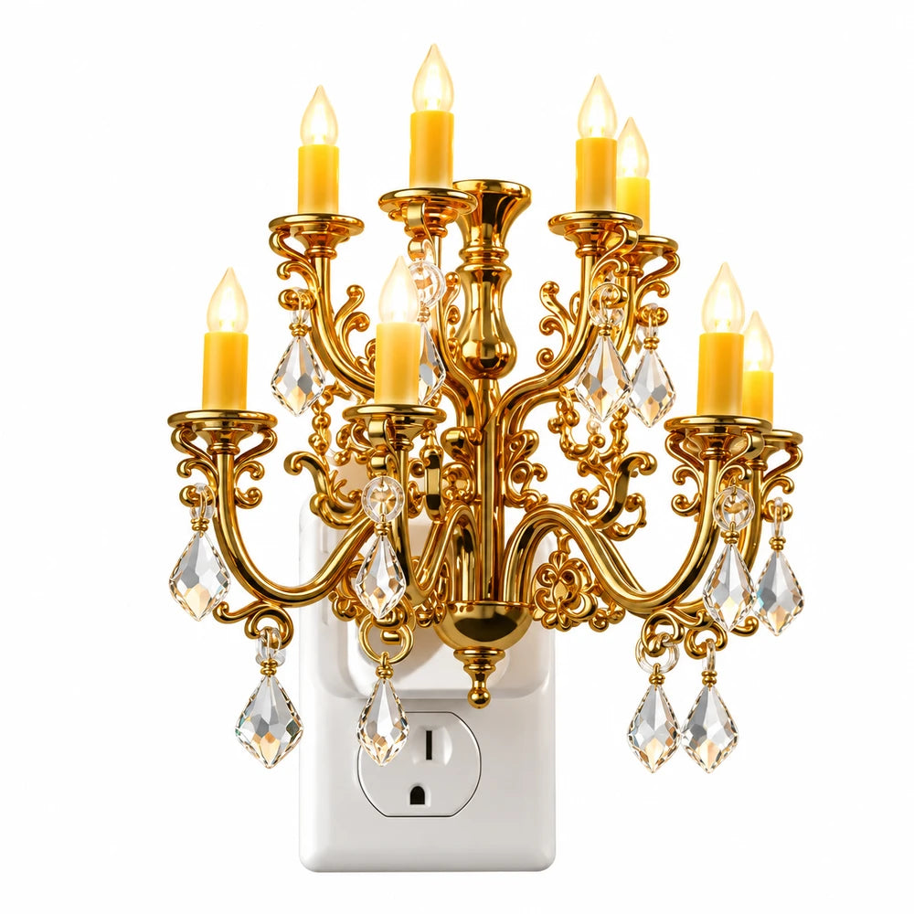 Chandelier Style Dimmable Flame Night Light