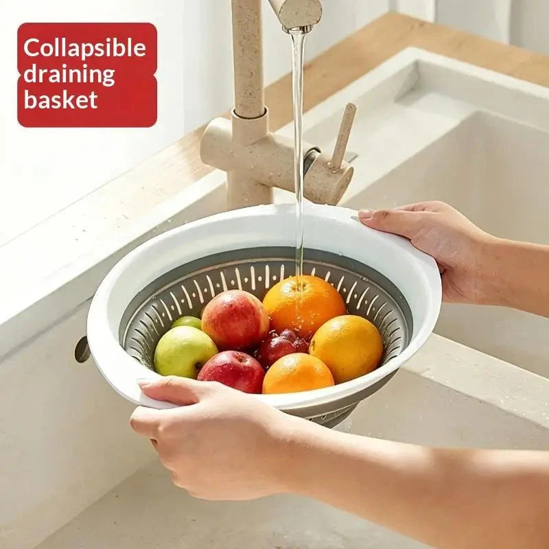 Collapsible Silicone Fruit and Vegetable Washing Strainer
