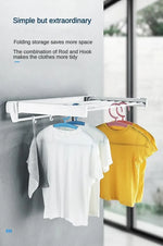 Wall Mounted Retractable Clothes Drying Rack