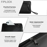 Leather Fingerprint Clutch Bag