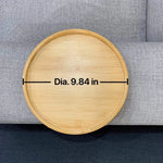 Natural Wood Sofa Armrest Tray