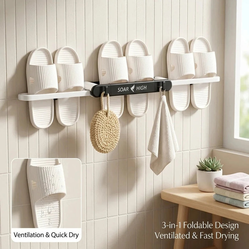 Wall Mounted Slipper Storage Rack