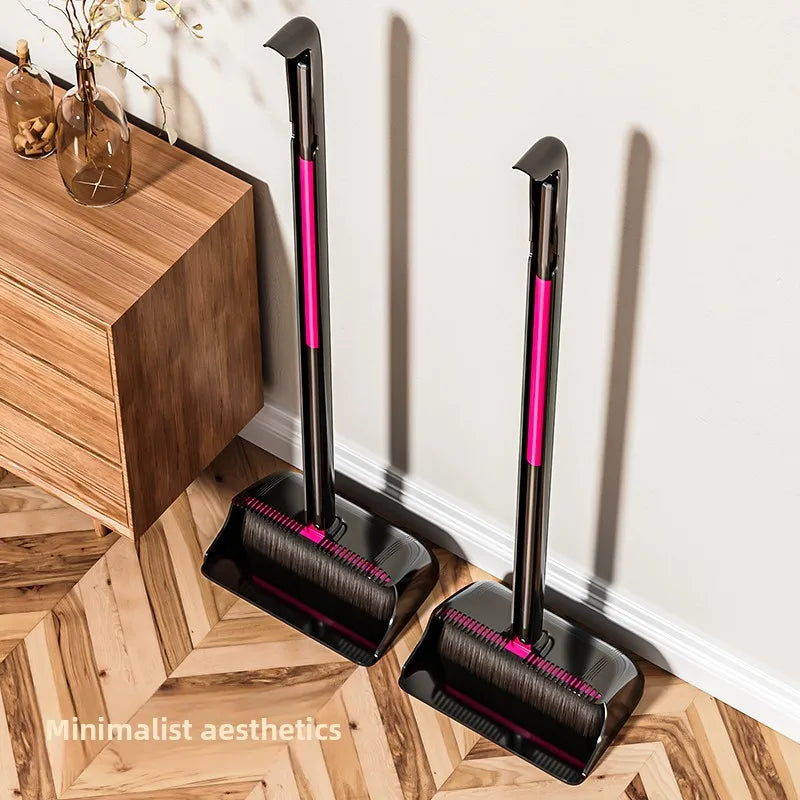 Broom and Dustpan Set for Home Use, Non-Stick Hair Broom, 2026 New Model, Extended Soft Bristle Broom for Floors
