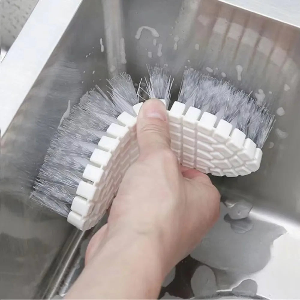 Flexible Bendable Cleaning Brush Stiff Bristle Scrub Brush  Faucet Corner Tile Grout Bathroom Shower Multi Purpose Cleaning Tool