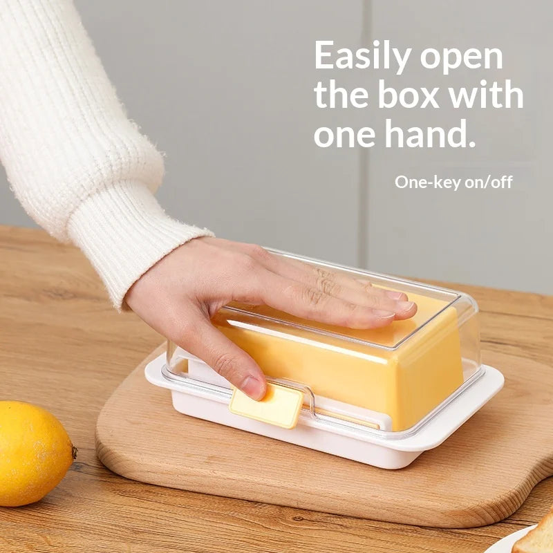Sealed Butter Dish with Lid Cutter Suitable for Countertop and Refrigerator Storage Kitchen Butter Container