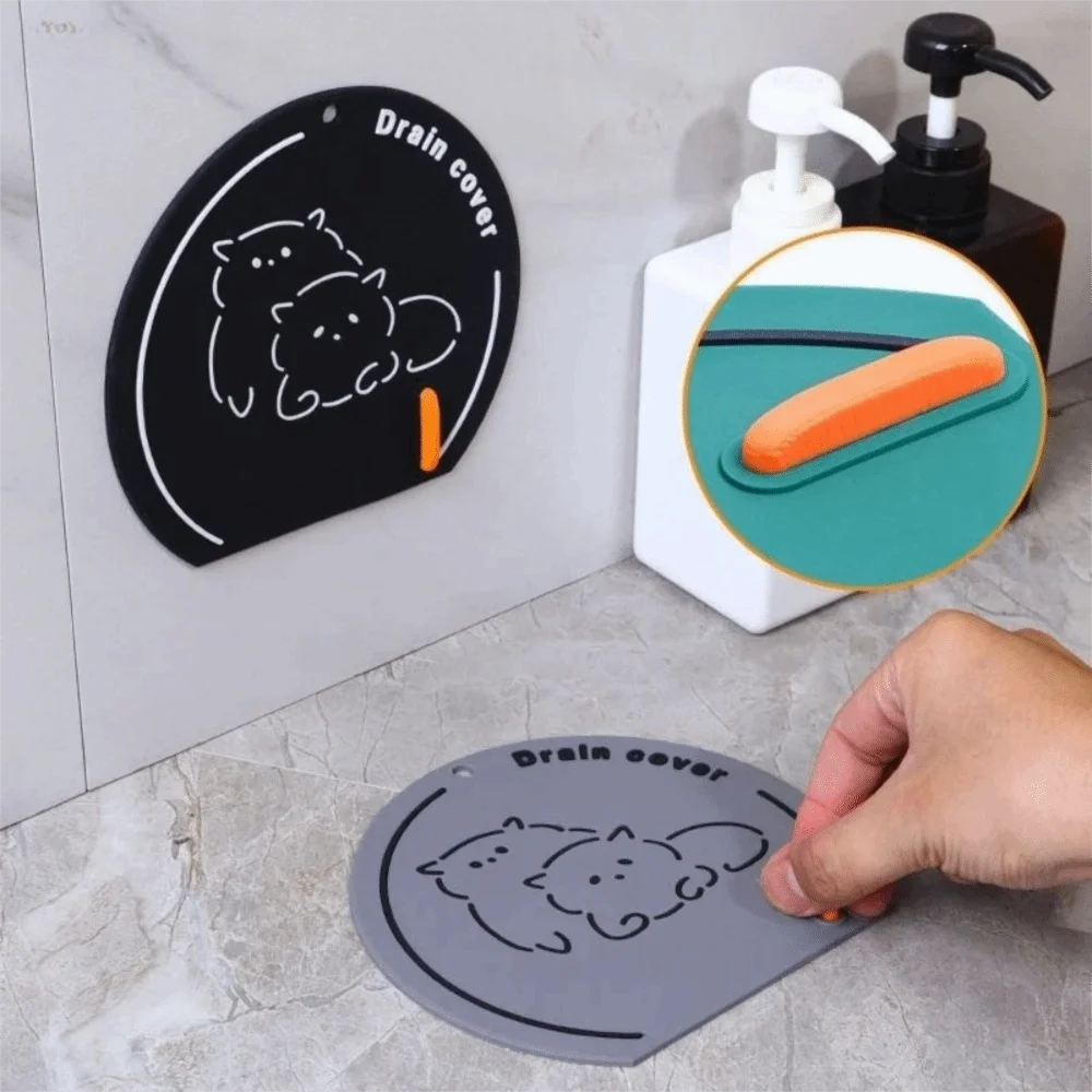 Reusable Silicone Sewer Floor Drain Cover Anti Odor Anti-blocking Deodorant Cover Anti-skid Bathroom Sink Covers Bathroom