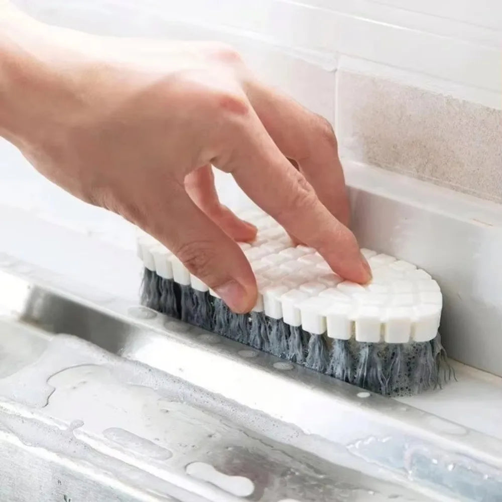 Flexible Bendable Cleaning Brush Stiff Bristle Scrub Brush  Faucet Corner Tile Grout Bathroom Shower Multi Purpose Cleaning Tool