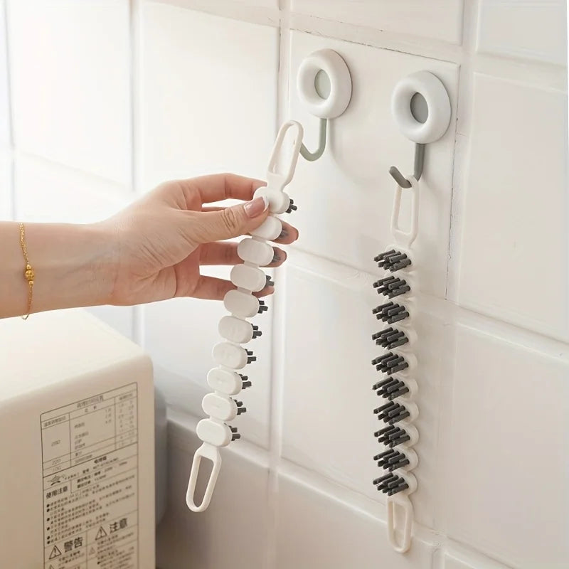 Flexible Gap Brush Hard Bristled Kitchen Cleaning Brush for Faucet Groove And Hard-to-Reach Areas - Multi-Purpose Household Clea