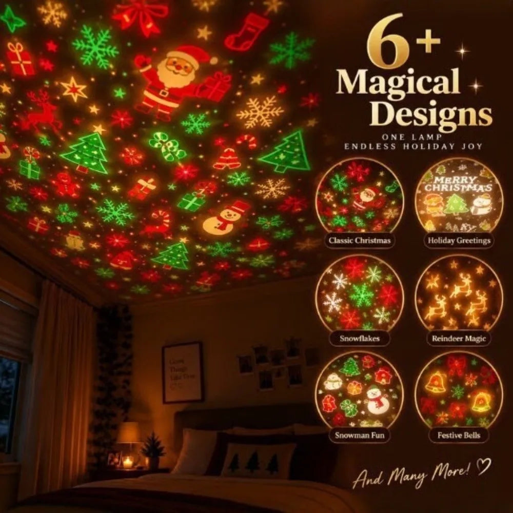New Plug and Play Christmas Projector Lights Christmas Tree USB Powered LED Projection Lamp Christmas Tree Light Home Decor