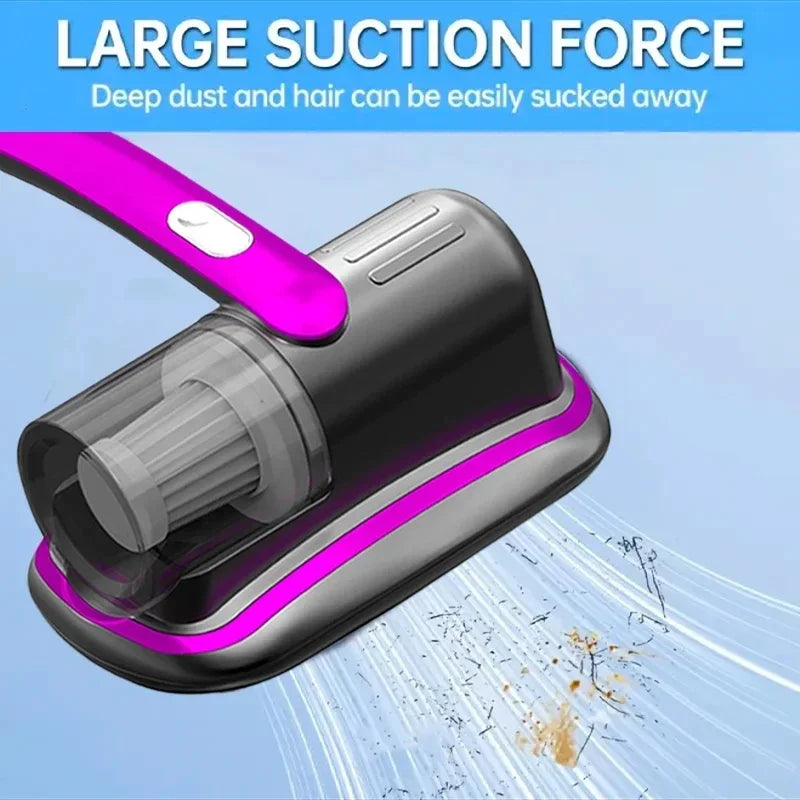 Wireless Handheld Mattress Vacuum Cleaner, Equipped with UV-C Lamp, HEPA Filter, 20KPa, Suitable for Beds, Sofas, Car Seats