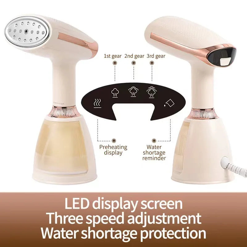 TINSOL Portable Handheld Steam Garment Steamer 1500W High Power Fast Heating 280ml Water Tank Compact Home Steam Iron