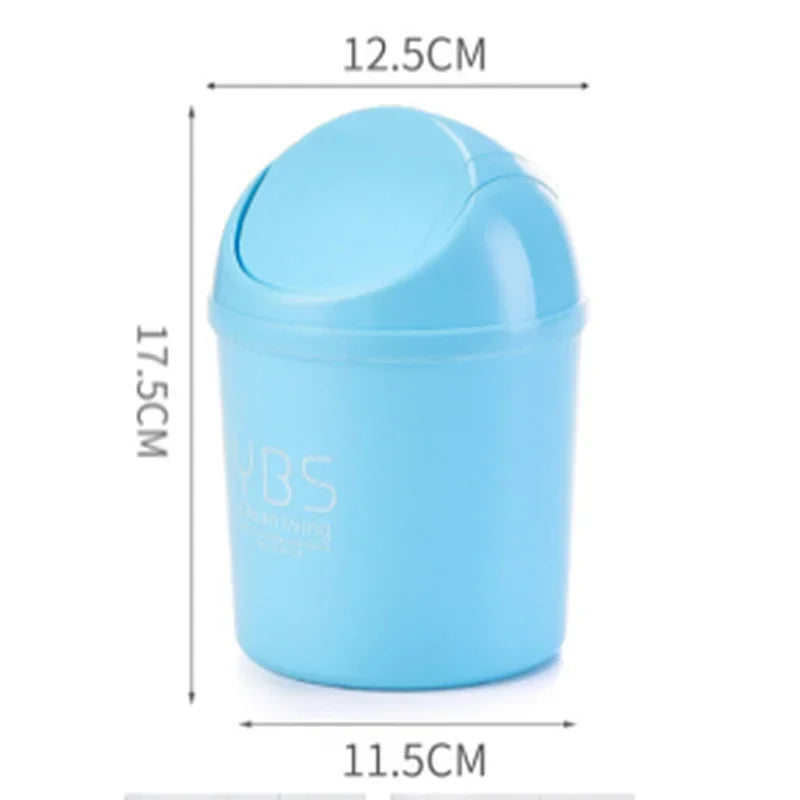 Car Universal Waste Bin with Lid Desktop Office Organizer Storage Home Garbage Basket Container Table Trash Bin Small Trash Can