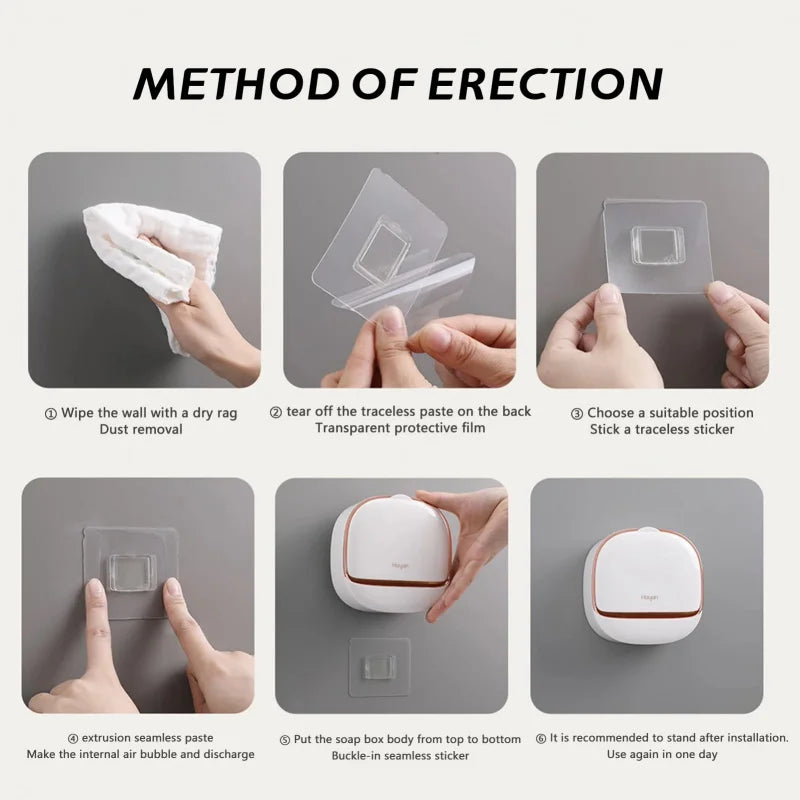 Waterproof Soap Saver Dish, Non-Slip Shower Soap Holder - Leak-Proof Bathroom Storage, Modern Soap Box for Sink