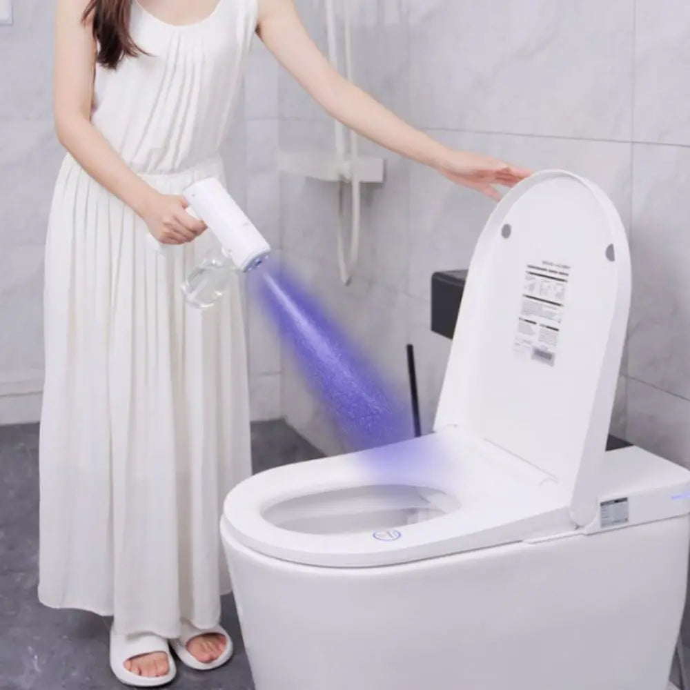 Rotating Nozzle Atomizing Spray Bottle Wireless Automatic Electric Sprayer Blue Light USB Rechargeable Portable Atomizer